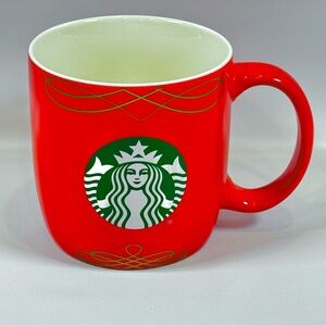 Starbucks Red with Gold 2020 Holiday Christmas Oversized Coffee Tea Mug 18 oz.